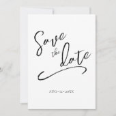 Love Calligraphy Wedding V2 B&W ID940 Save The Date (Voorkant)