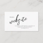 Love Calligraphy Wedding Website B&W ID940 Informatiekaartje (Voorkant)