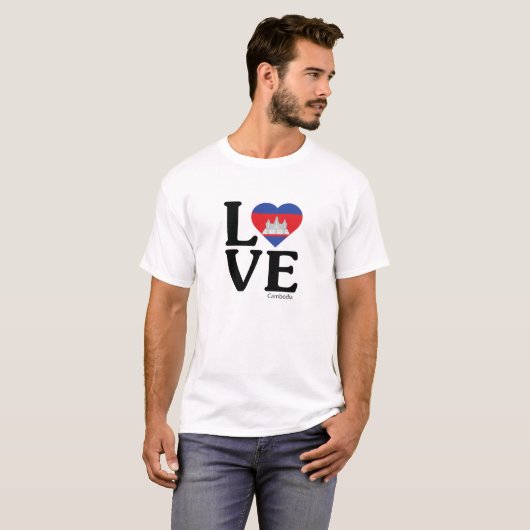 Love Cambodja T-shirt (Voorkant volledig)