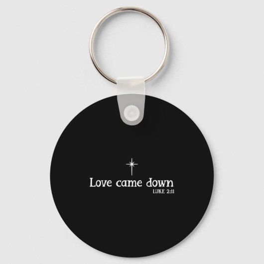 Love Came Down Bible Verse Christian Christmas Jes Sleutelhanger (Voorkant)