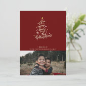 Love Came Down Foto Kerstkaart (Staand voorkant)