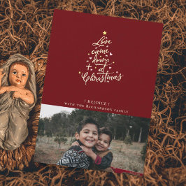 Love Came Down Foto Kerstkaart