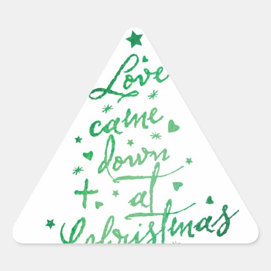Love Came Down Kerstboom Envelope Seal Sticker (Voorkant)