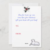 Love Came Down-kerstkaart & Gift-Label Feestdagenkaart (Achterkant)