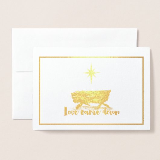 Love Came Down Kerstmis Kaart (Voorkant met envelop)