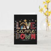 Love Came Down Luke 2_11 Patchwork Christmas Art  Kaart (Gele Bloem)