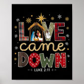 Love Came Down Luke 2_11 Patchwork Christmas Art  Poster (Voorkant)