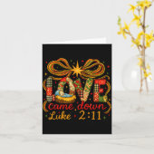 Love Came Down Luke 2_11 Patchwork Christmas  Kaart (Gele Bloem)
