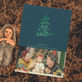 Love Came Down Photo Kerstman Kaart