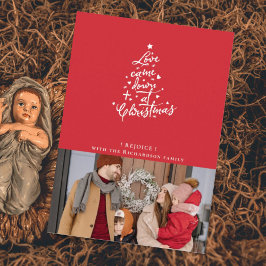 Love Came Down Photo Kerstman Kaart