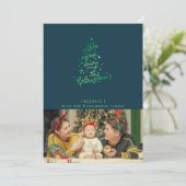 Love Came Down Photo Kerstman Kaart (Staand voorkant)