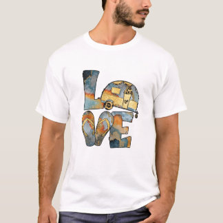 Love Camping Flip Flop Camper T-shirt