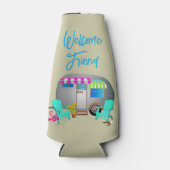 Love Camping Gezegde Silver Travel Trailer Flesjeskoeler (Voorkant)