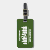 Love Camping, Hate Campsites Bagagelabel (Voorkant verticaal)
