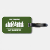 Love Camping, Hate Campsites Bagagelabel (Achterkant horizontaal)