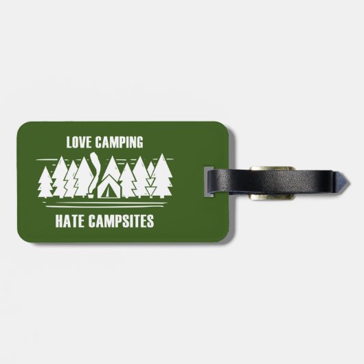 Love Camping, Hate Campsites Bagagelabel (Achterkant horizontaal)