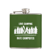 Love Camping, Hate Campsites Heupfles (Voorkant)