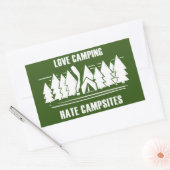 Love Camping, Hate Campsites Rechthoekige Sticker (Envelop)