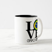 LOVE Campo Grande 11oz Tweekleurige Koffiemok (Voorkant rechts)
