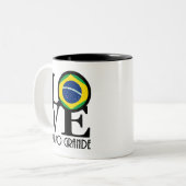 LOVE Campo Grande 11oz Tweekleurige Koffiemok (Voorkant links)