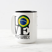 LOVE Campo Grande 15oz Tweekleurige Koffiemok (Voorkant links)
