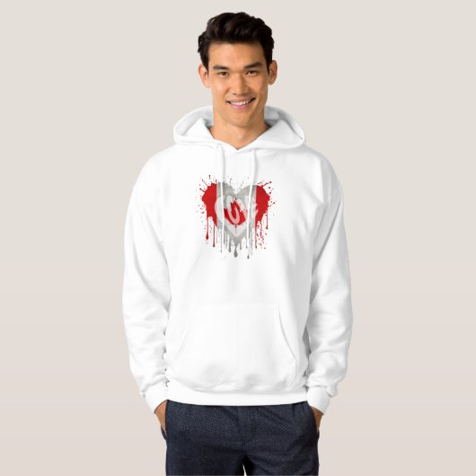 Love Canada Flag Hoodie (Voorkant volledig)