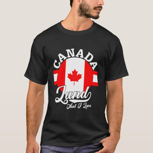 Love Canada met Canadese vlag Canada Pride T-shirt (Voorkant)