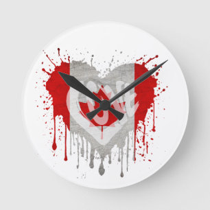 Love Canada Vlag Ronde Klok