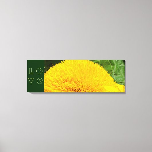 LOVE Canvas Kunst Prints Gele Zonnebloemen Bloemig (Voorkant)
