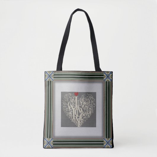 Love Canvas tas (Voorkant)