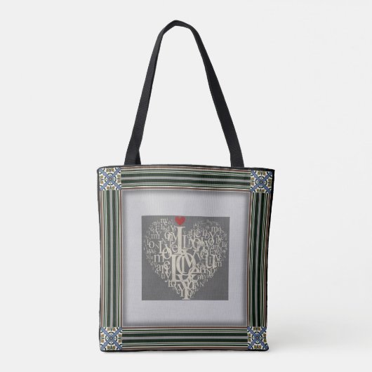 Love Canvas tas (Achterkant)