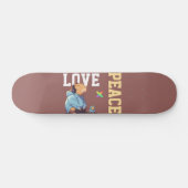 LOVE × CAPYBARA - Custom Persoonlijk Skateboard (Horizontaal)