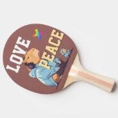 LOVE × CAPYBARA - Custom Tafeltennisbatje (Zijkant)