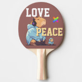 LOVE × CAPYBARA - Custom Tafeltennisbatje (Voorkant)
