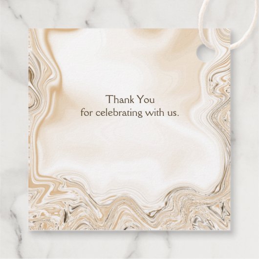 Love Caramel Marble Swirl Scripting Ephesians 4:2 Bedankjes Labels (Achterkant)