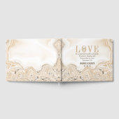 Love Caramel Marble Swirl Scripting Ephesians 4:2 Gastenboek (Volledig)