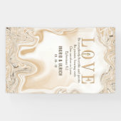 Love Caramel Marble Swirl Scripting Ephesians 4:2 Spandoek (Horizontaal)