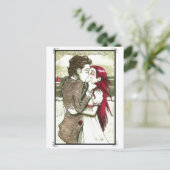 Love Card Edgar Allan Poe quote Briefkaart (Staand voorkant)