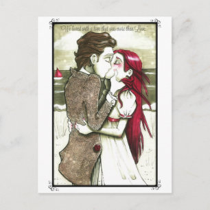 Love Card Edgar Allan Poe quote Briefkaart