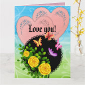 Love Card Kaart (Gele Bloem)