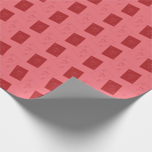 Love card wrapphing paper cadeaupapier (Hoek)