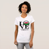LOVE Cardiff Wales T-shirt (Voorkant volledig)