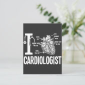 Love Cardioloog Heart Anatomic Cardiology Briefkaart (Staand voorkant)