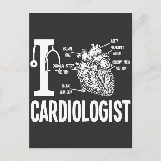 Love Cardioloog Heart Anatomic Cardiology Briefkaart (Voorkant)
