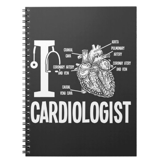 Love Cardioloog Heart Anatomic Cardiology Notitieboek (Voorkant)