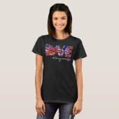 Love Caregiver Life 4th of Juli American Flag T-shirt (Voorkant volledig)