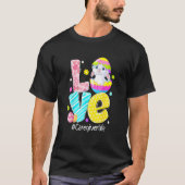 Love Caregiver Life Nurse Bunny Ears Funny Easter T-shirt (Voorkant)