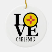 LOVE Carlsbad New Mexico Ceramic Ornament (Voorkant)