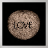 "Love" Carved Stone Poster (Voorkant)