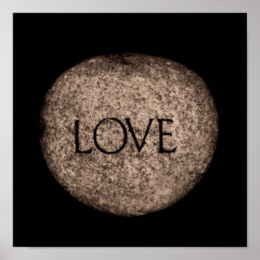 "Love" Carved Stone Poster (Voorkant)